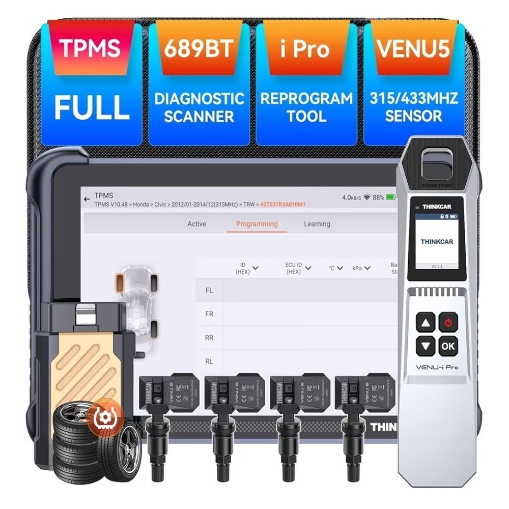 THINKCAR ThinkScan 689BT Full TPMS Combo + VENU iPRO + 4 VENU 5 Sensors Kit OBD2